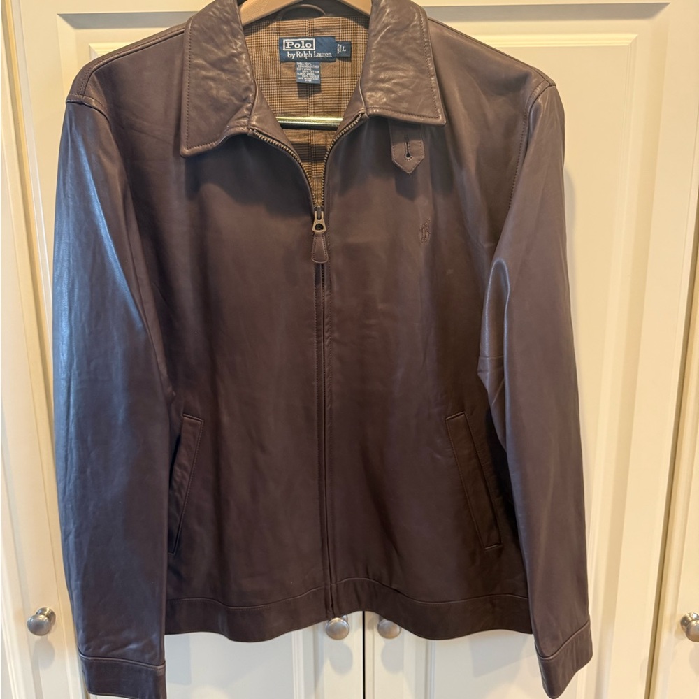 Ralph Lauren Dark Brown Leather Jacket